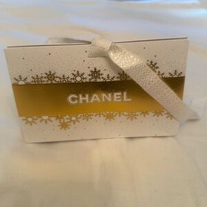 Chanel Gold and White Box with a Ribbon closure